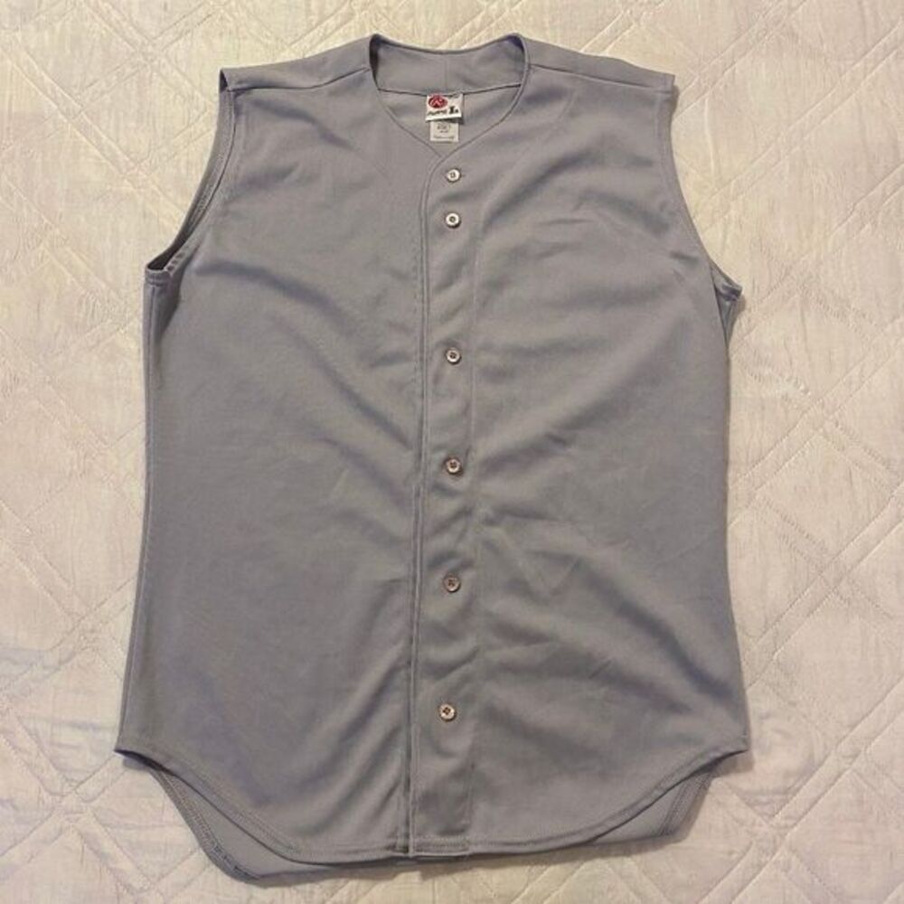Rawlings Blank Gray‎ Mesh Vest Jersey size Adult Large